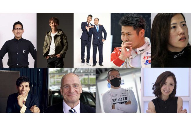 2022年のスーパーフォーミュラライブ中継に出演する出演者たち