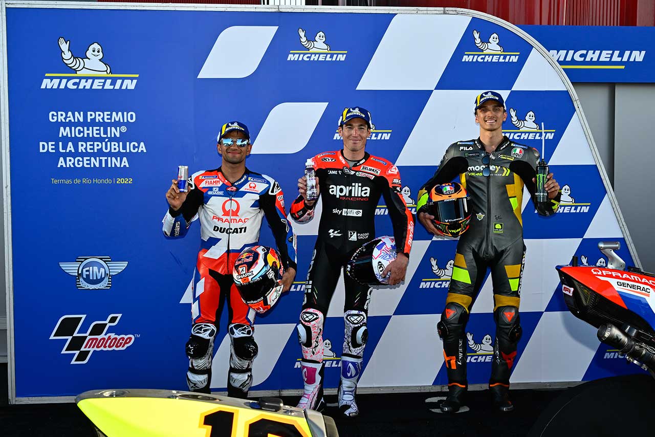 MotoGP第3戦アルゼンチンGP予選トップ3