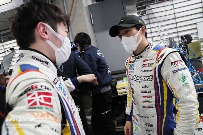 2022スーパーGT富士公式テスト　阪口晴南と国本雄資（WedsSport ADVAN GR Supra）