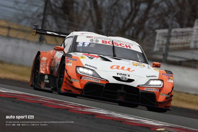 2022スーパーGT富士公式テスト　au TOM’S GR Supra（坪井翔／ジュリアーノ・アレジ）