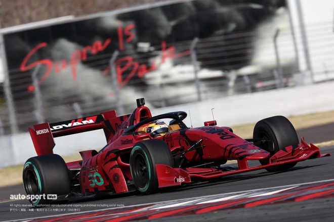 富士スピードウェイでテストを行うSF19 CN（スーパーフォーミュラ開発テストカー）