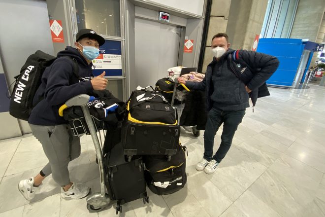 無事フランスに到着した渥美心