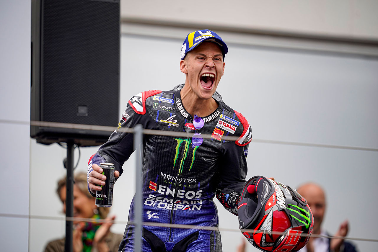 ポルトガルGPで優勝したファビオ・クアルタラロ（モンスターエナジー・ヤマハMotoGP）
