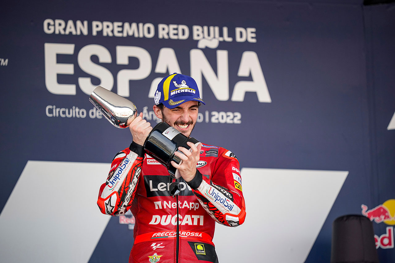 スペインGPで今季初優勝を飾ったバニャイア
