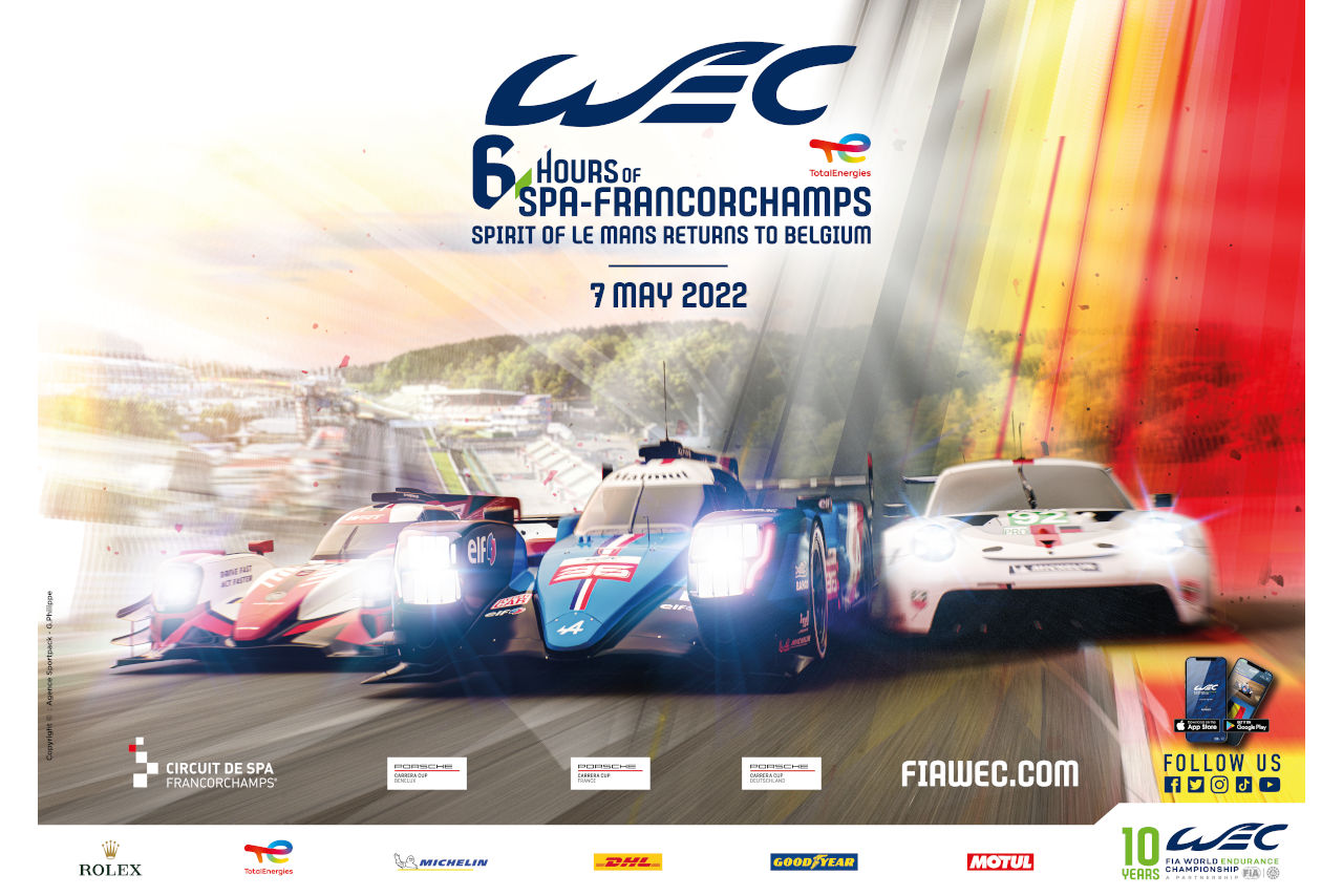 2022年WEC第2戦スパ・フランコルシャン6時間レースの公式ポスター