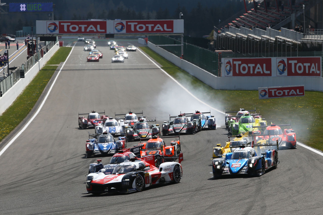 2021年WEC第2戦スパ・フランコルシャン6時間レースのスタートシーン