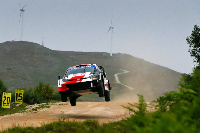 総合3番手につけている勝田貴元（トヨタGRヤリス・ラリー1）　2022年WRC第4戦ポルトガル