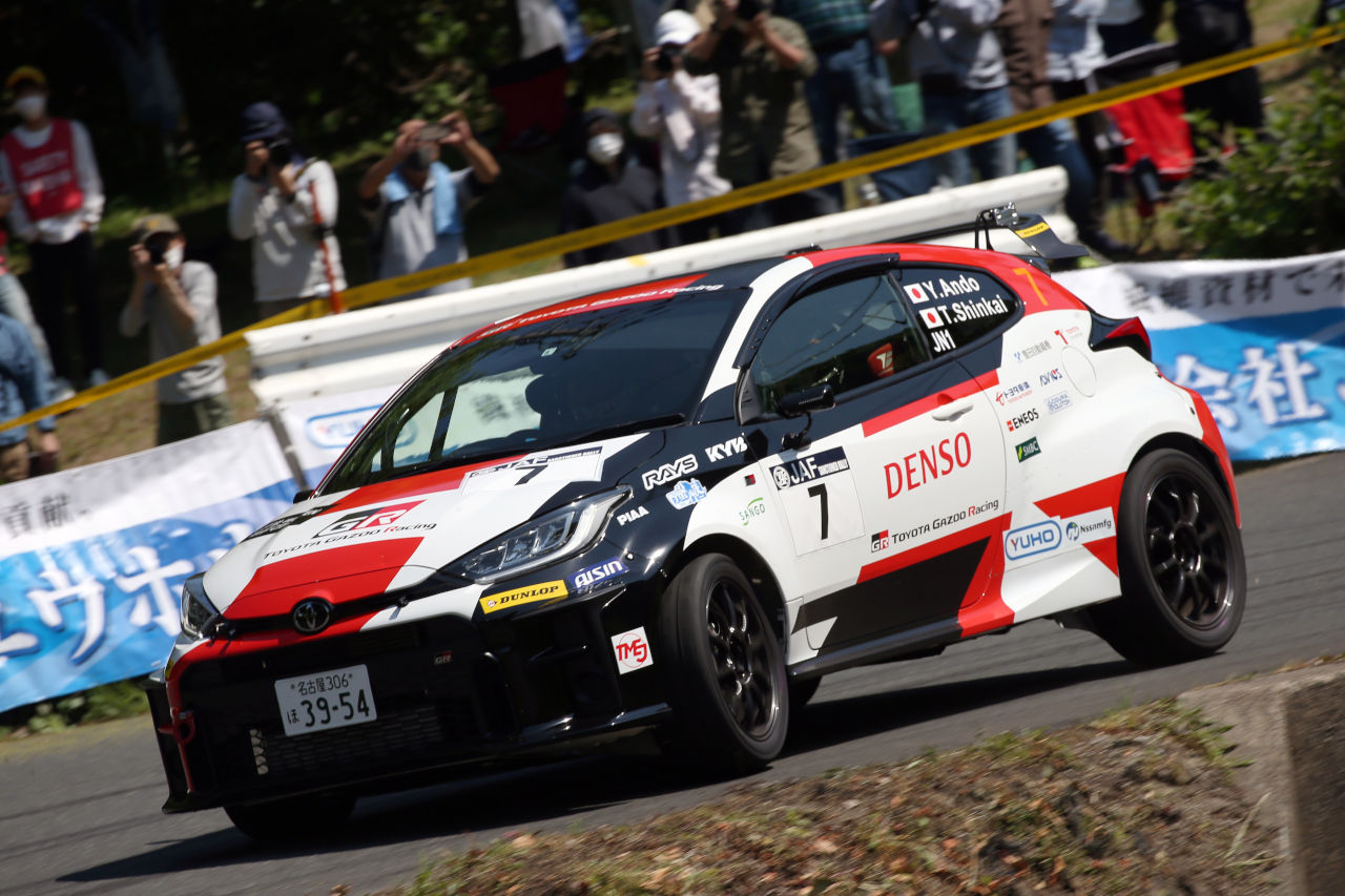 眞貝知志／安藤裕一組（トヨタGRヤリスGR4ラリー）　2022全日本ラリー第4戦丹後