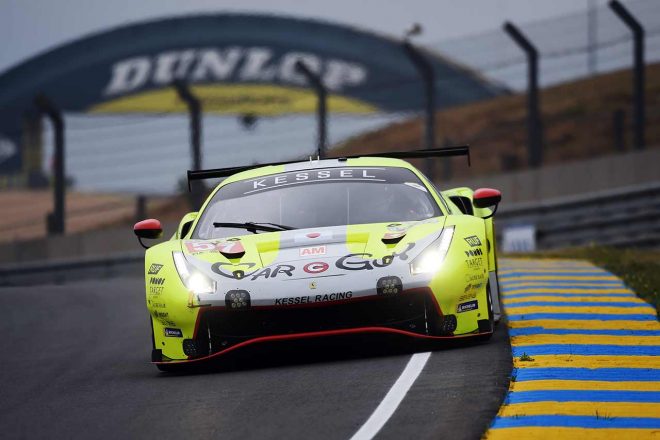 CARGUYレーシングカラーで出場するケッセル・レーシングの57号車フェラーリ488 GTE Evo