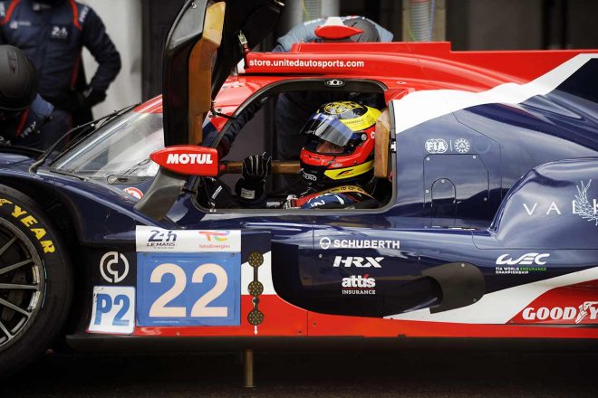 LMP2最速タイムを記録したユナイテッド・オートスポーツUSA22号車のフィリペ・アルバカーキ