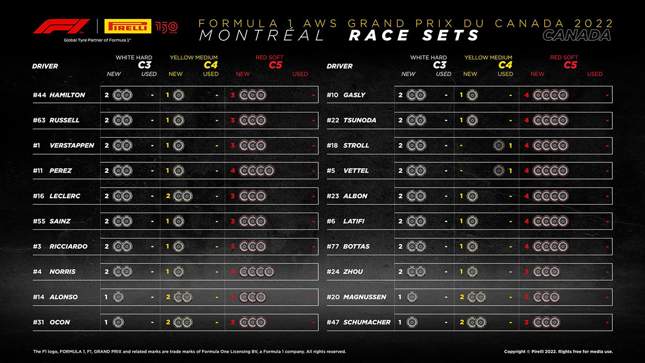 F1第9戦カナダGP決勝：20人のドライバーの『持ちタイヤ』