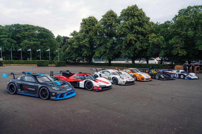 ポルシェ963のデビューを祝い、グッドウッドに集められたポルシェの歴代レーシングカー