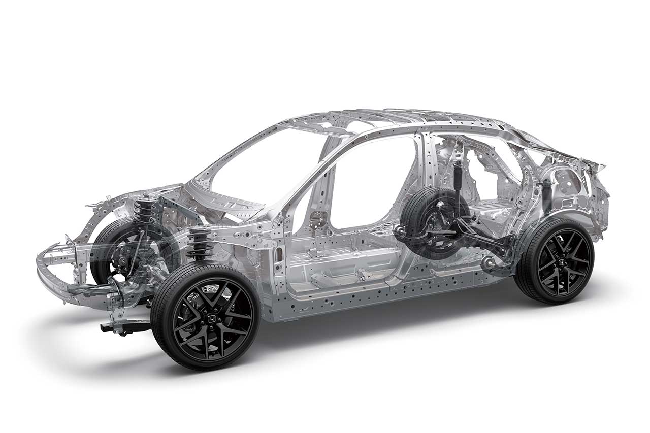 シビックe：HEVのボディー構造モデル