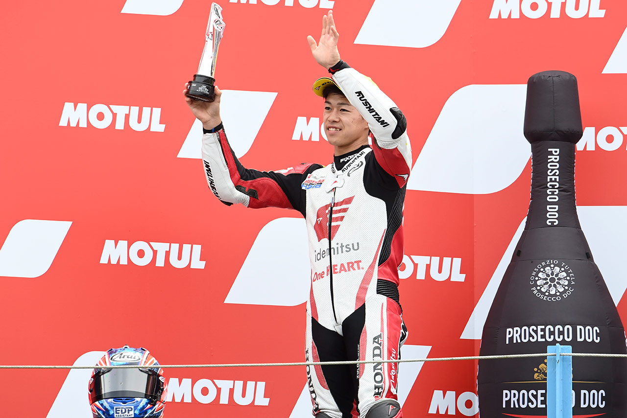 小椋藍（IDEMITSU Honda Team Asia）／2022MotoGP第11戦オランダGP【Moto2クラス決勝：2位】