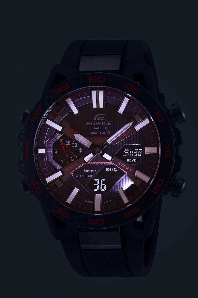 暗所での視認性を確保するスーパーイルミネーター（高輝度なダブルLEDライト）も完備