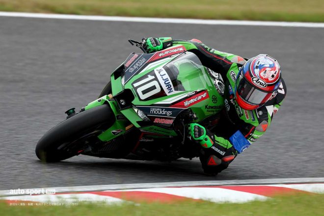 土曜フリー走行でトップタイムを記録したKawasaki Racing Team Suzuka 8H（レオン・ハスラム／アレックス・ロウズ／ジョナサン・レイ）