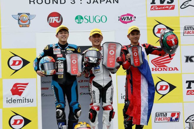 AP250 レース1 表彰式／2022FIMアジアロード第3戦日本ラウンド