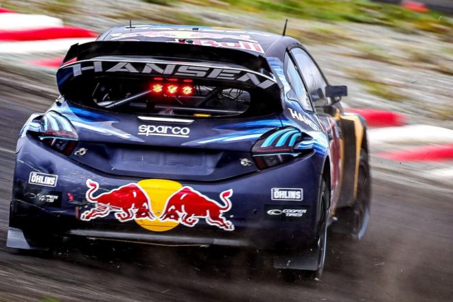 初日からセッションを分け合ったティミー・ハンセン（ハンセン・ワールドRXチーム／プジョー208 RX1e）は2位