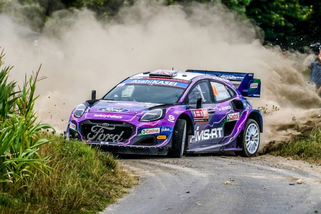 総合6番手につけたガス・グリーンスミス（フォード・プーマ・ラリー1）　2022年WRC第9戦イープル・ラリー・ベルギー