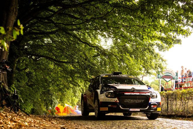 WRCデビューを果たしたヨス・フェルスタッペン（シトロエンC3ラリー2）