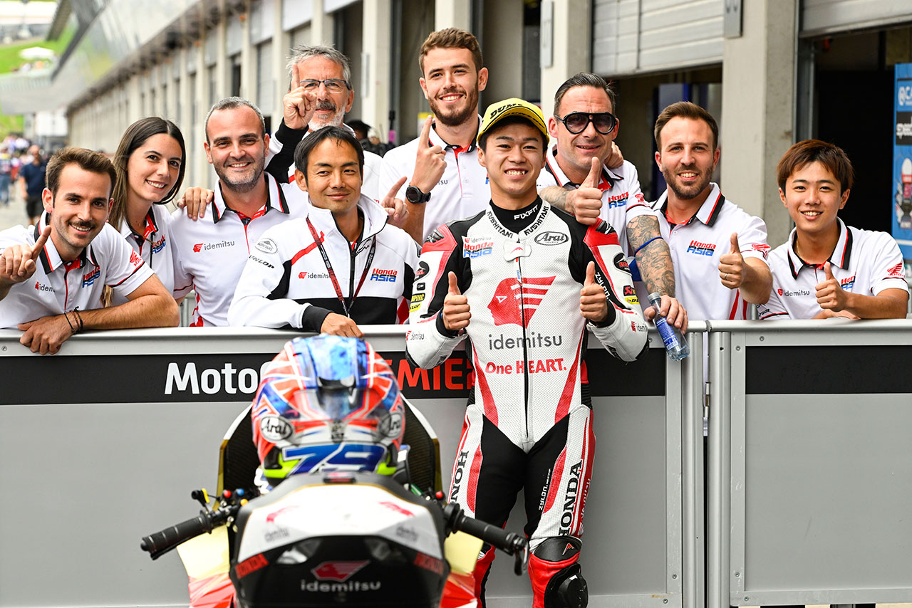 Moto2：ポールポジションを獲得した小椋藍（IDEMITSU Honda Team Asia）／2022MotoGP第13戦オーストリアGP