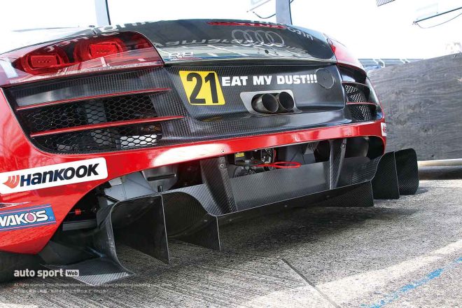 2013年のアウディR8 LMSのリヤディフューザー