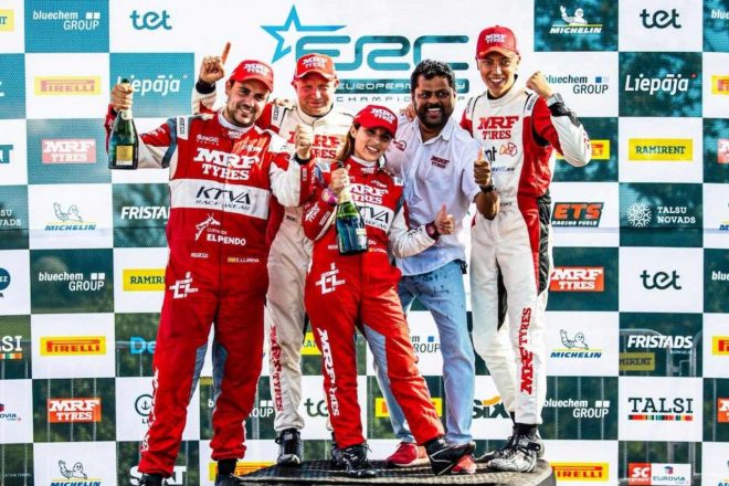 ラリー・リエパヤでは、チームメイトを務めたマルティン・セスク（シュコダ・ファビアRally2 EVO）のホームで1-2フィニッシュを達成した