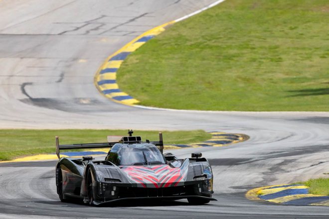 ロード・アトランタで開発テストを行うキャデラックの新型LMDh車両