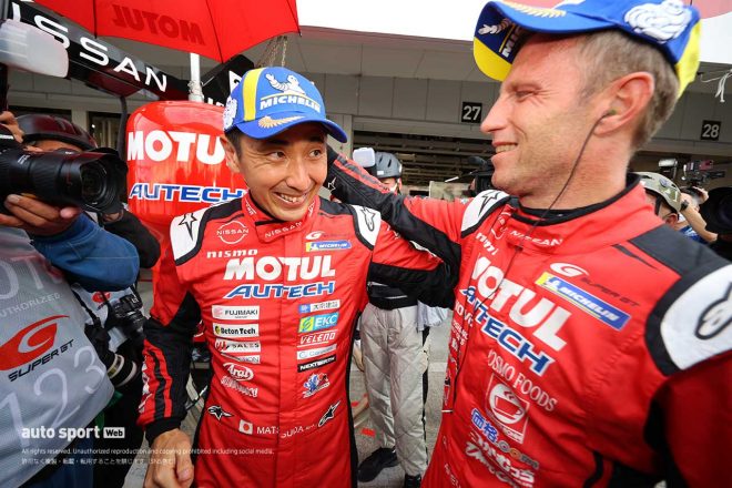 2022スーパーGT第5戦鈴鹿　GT500ポールポジションを掴んだ松田次生／ロニー・クインタレッリ（MOTUL AUTECH Z）