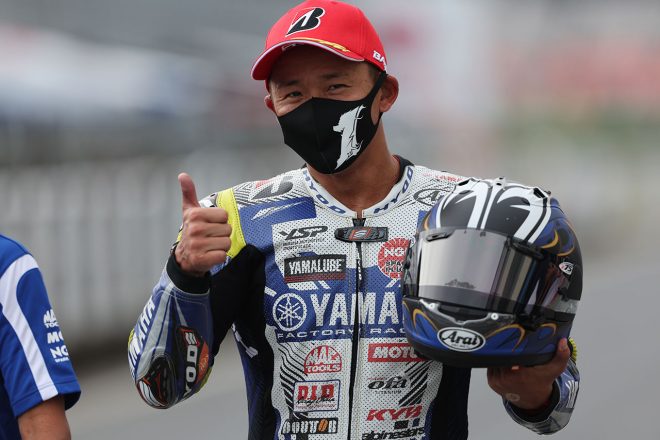 優勝した中須賀克行（YAMAHA FACTORY RACING TEAM）／2022全日本ロード第6戦オートポリス JSB1000 決勝