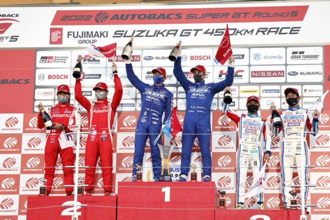 2022スーパーGT第5戦鈴鹿　GT500クラス表彰式