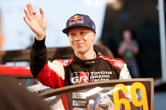 今季ここまで9戦5勝の活躍で、WRCドライバー選手権の首位に立っているカッレ・ロバンペラ。2位オット・タナクとの差は72ポイントだ