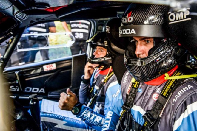 同じくチェコが地元のフィリップ・マレシュ（シュコダ・ファビアRally2 EVO）も、偉大な先輩を追う週末に