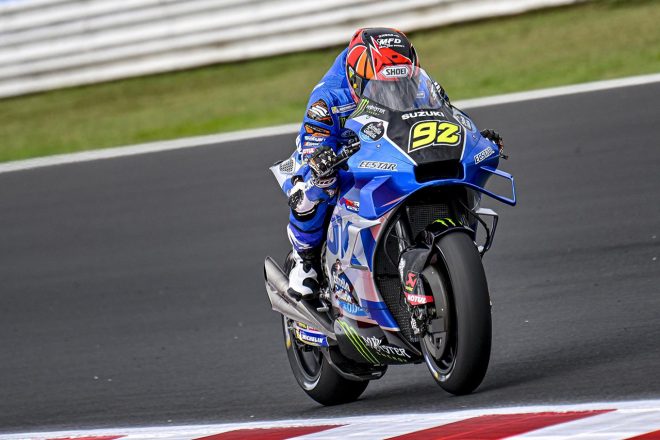 スズキGSX-RRを駆る渡辺一樹（チーム・スズキ・エクスター）／2022MotoGP第14戦サンマリノGP 初日