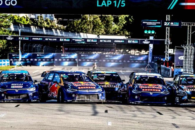 ヨハン・クリストファーソン（Volkswagen RX1e）が「ラッキー」と表現した勝利で逆転のファイナル進出を手にした