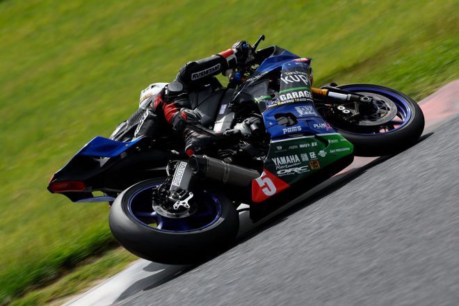 ST600：阿部恵斗（Team 51 GARAGE YAMAHA）／2022全日本ロード 岡山公開テスト1日目