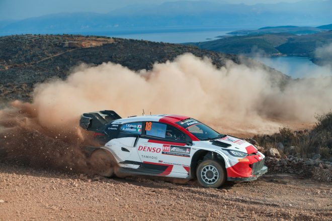 総合7番手に順位を上げた勝田貴元／アーロン・ジョンストン組（トヨタGRヤリス・ラリー1）　2022年WRC第10戦アクロポリス・ラリー・ギリシャ