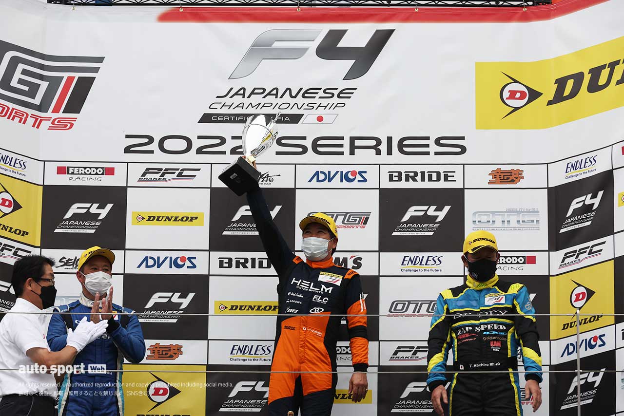 2022年FIA F4第5戦富士 インディペンデントカップを制した鳥羽豊（HELM MOTORSPORTS）