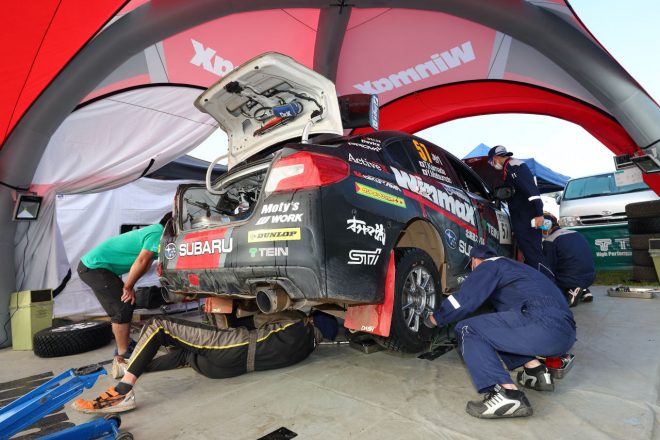 鎌田卓麻／松本優一組（WinmaX DLシムス WRX STI）　2022全日本ラリー第7戦ラリー北海道