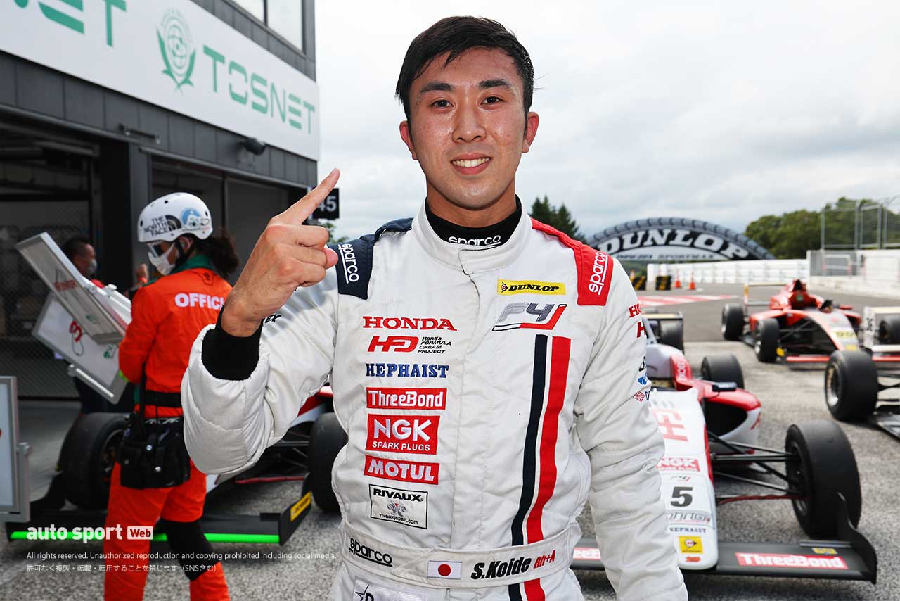 シーズン6度目のポール・トゥ・ウインを飾った小出峻（HFDP RACING TEAM）