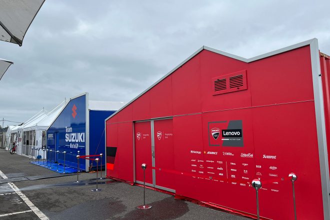 MotoGPファクトリーチームのホスピタリティ施設