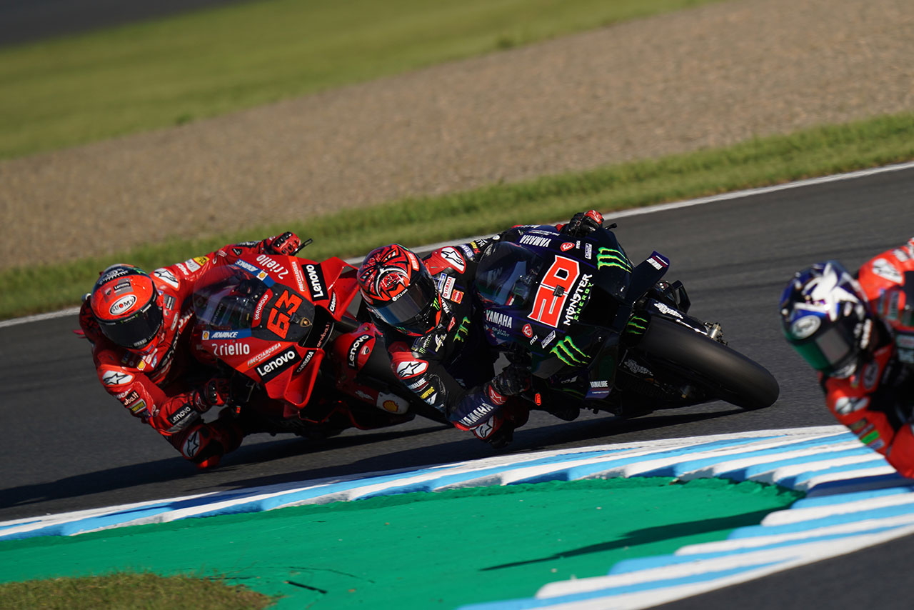 8番手争いを展開したファビオ・クアルタラロとフランセスコ・バニャイア