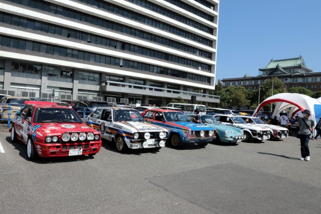 パレードランを実施して会場を盛り上げた往年のラリーマシンたち