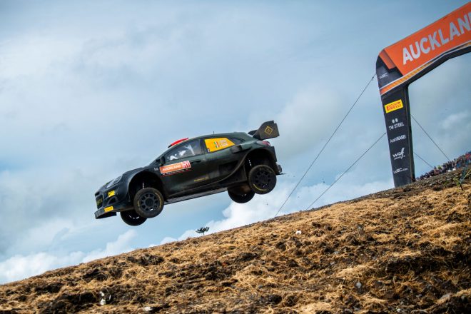 総合7位でフィニッシュしたロレンツォ・ベルテッリ(フォード・プーマ・ラリー1) 2022年WRC第11戦ラリー・ニュージーランド