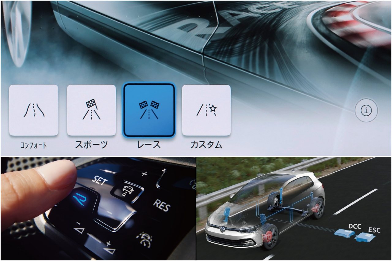 "Rパフォーマンストルクベクタリング"と、電子制御式ディファレンシャルロック"XDS"、さらにアダプティブシャシーコントロール"DCC"（オプション）をも統合制御する"ビークル ダイナミクス マネージャー"も備わる