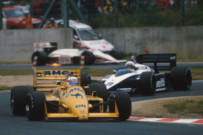 1987年第15戦日本GP 中嶋悟（ロータス・ホンダ）は好走を見せ6位で入賞を果たした