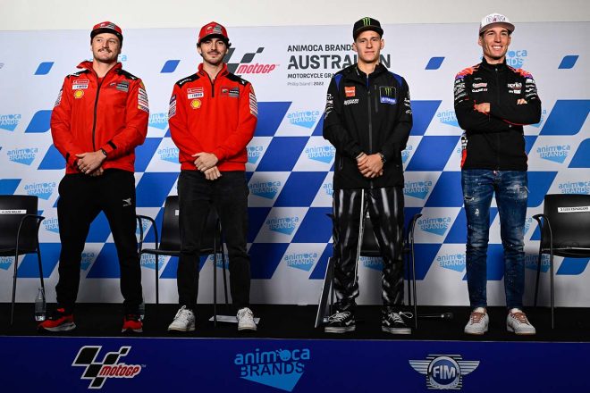 プレスカンファレンスに出席したライダー／2022MotoGP第18戦オーストラリアGP