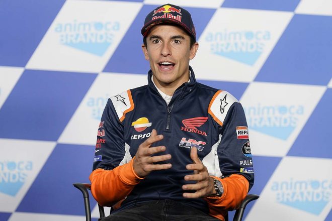 プレスカンファレンスに出席したマルク・マルケス（レプソル・ホンダ・チーム）／2022MotoGP第18戦オーストラリアGP