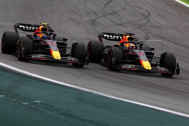 2022年F1第21戦ブラジルGP　マックス・フェルスタッペン、セルジオ・ペレス（レッドブル）