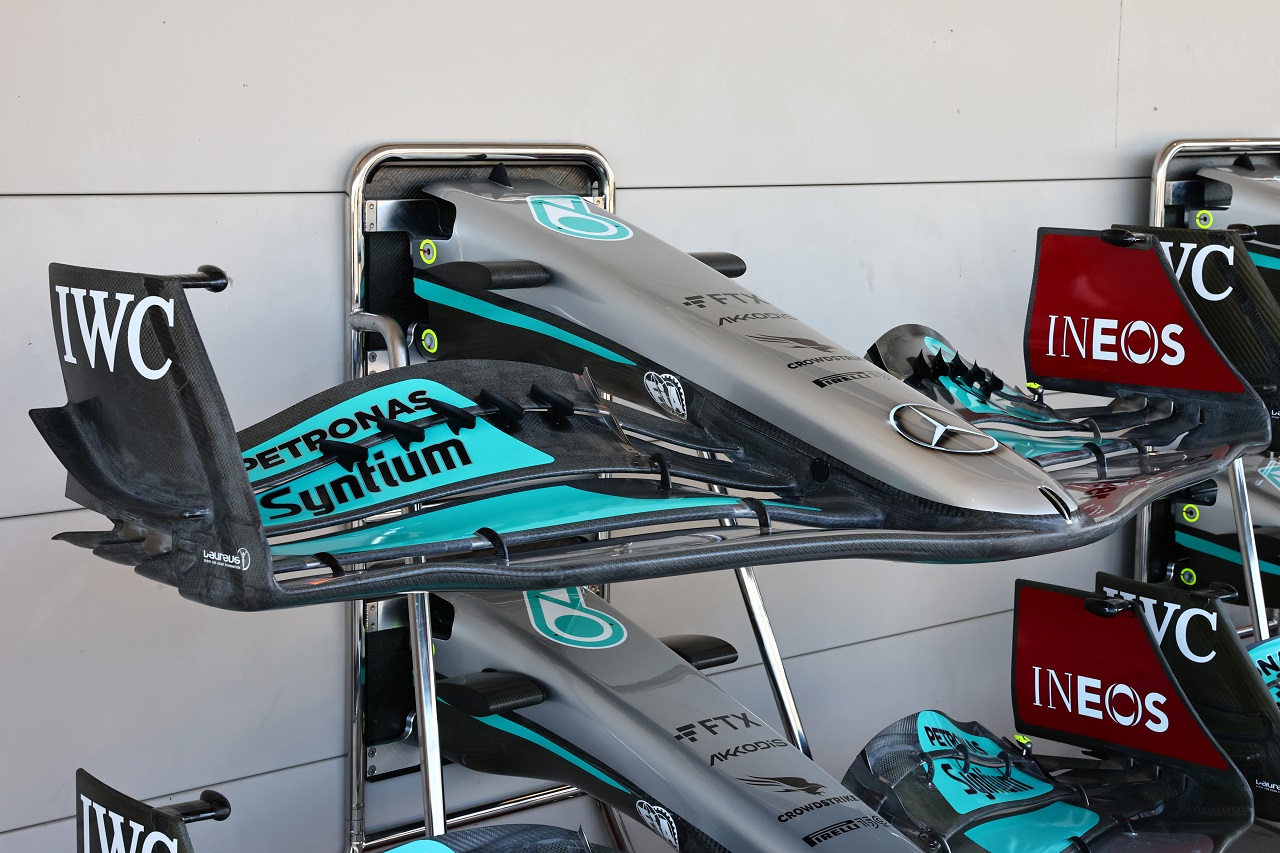 2022年F1第19戦アメリカGP　メルセデスF1 W13の新フロントウイング